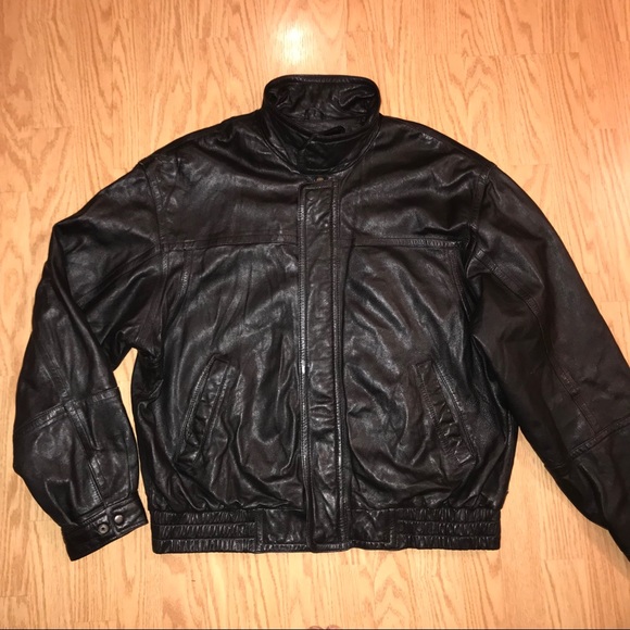 Vintage Genuine Leather Bomber Jacket - Picture 2 of 3